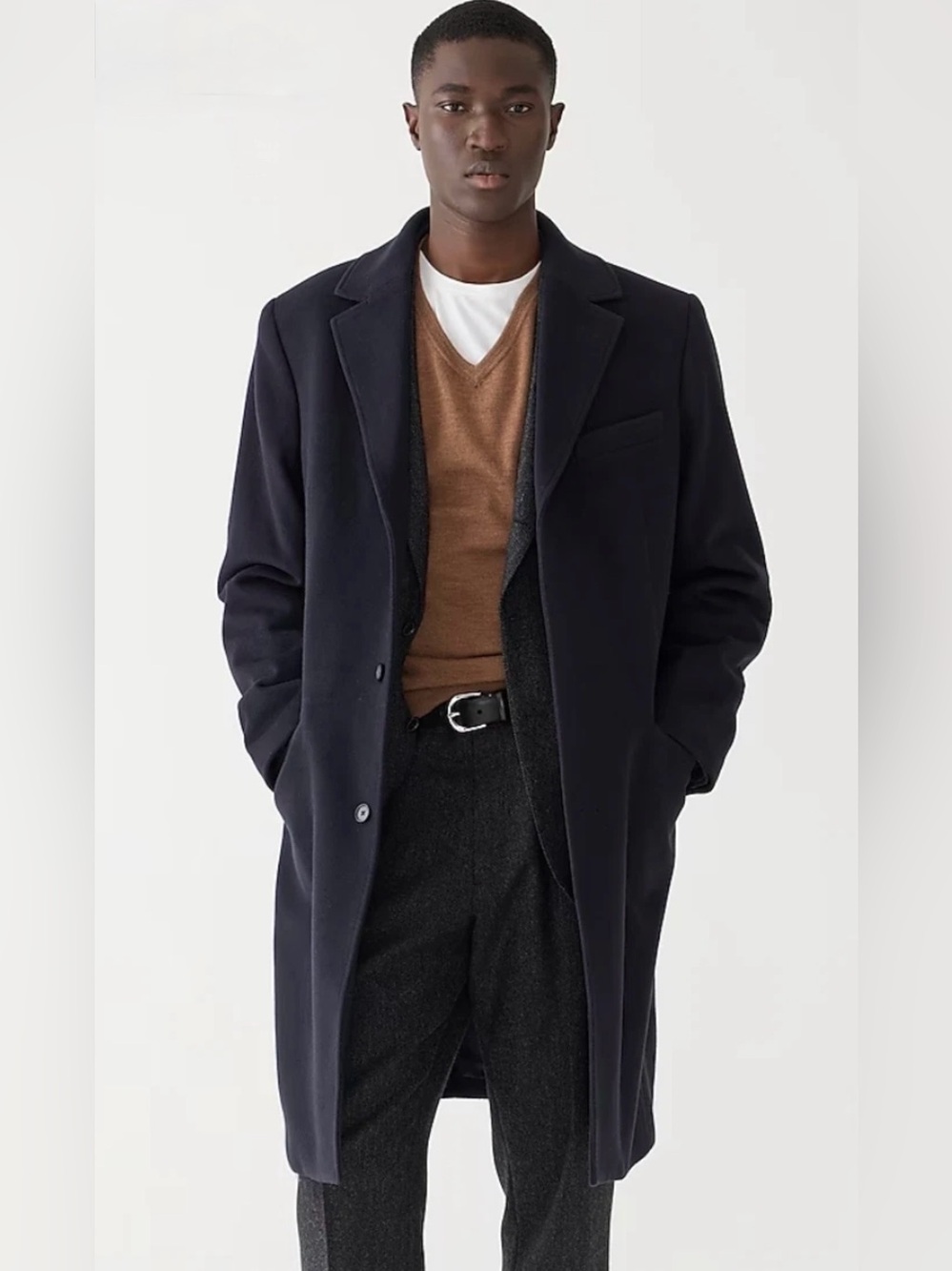 NWT J.Crew Ludlow Topcoat Wool Cashmere Italian Fabric Navy 40S $548